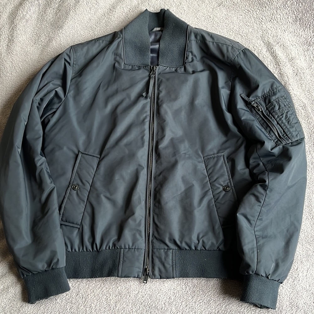 Vince Nylon Bomber Navy Blue
